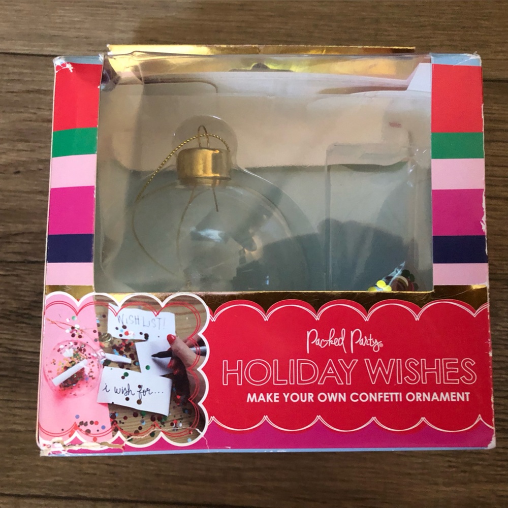 New in box!!Packed Party Holiday Wishes Ornament Kit